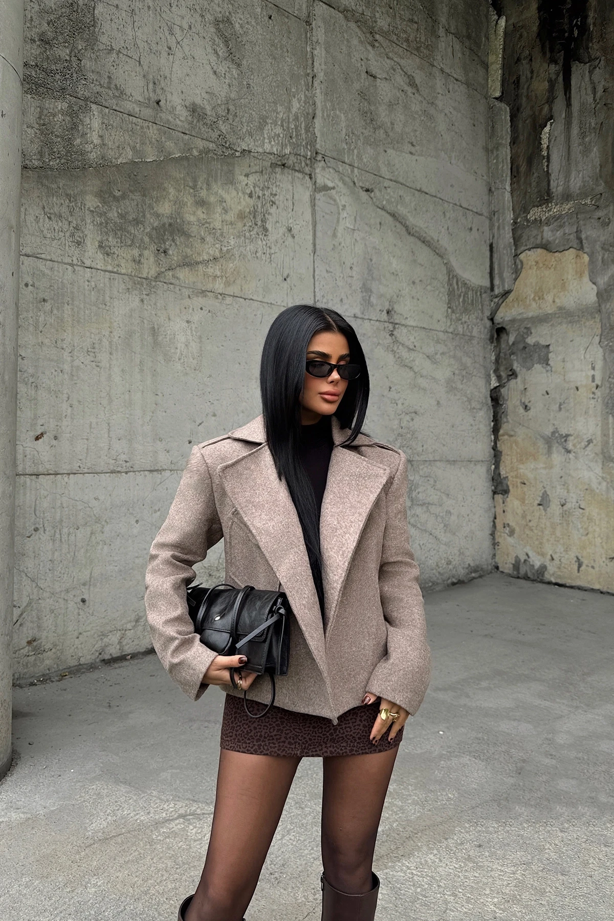 Picture of Brown Double Breasted Jacket