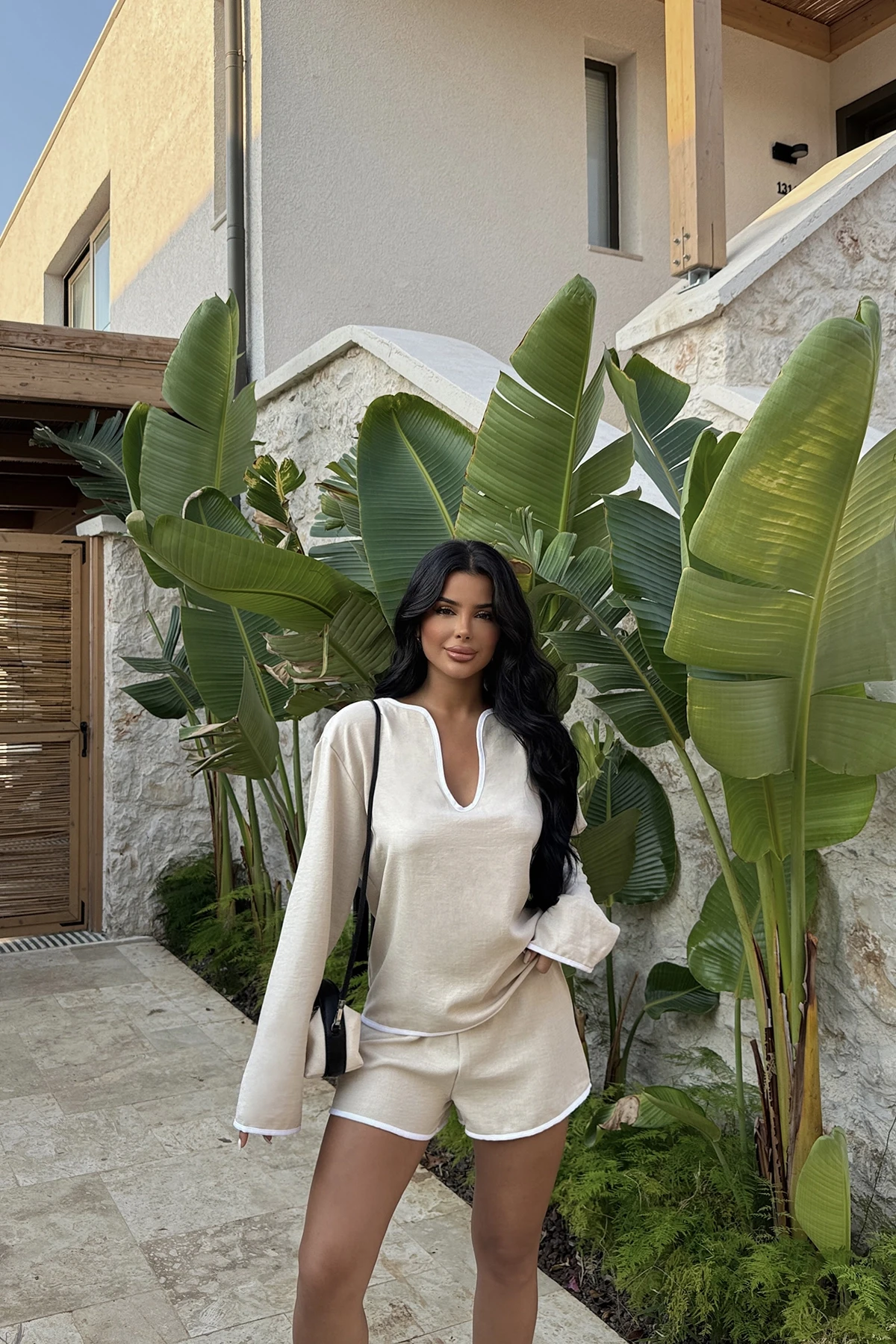 Picture of Cream Shorts Set