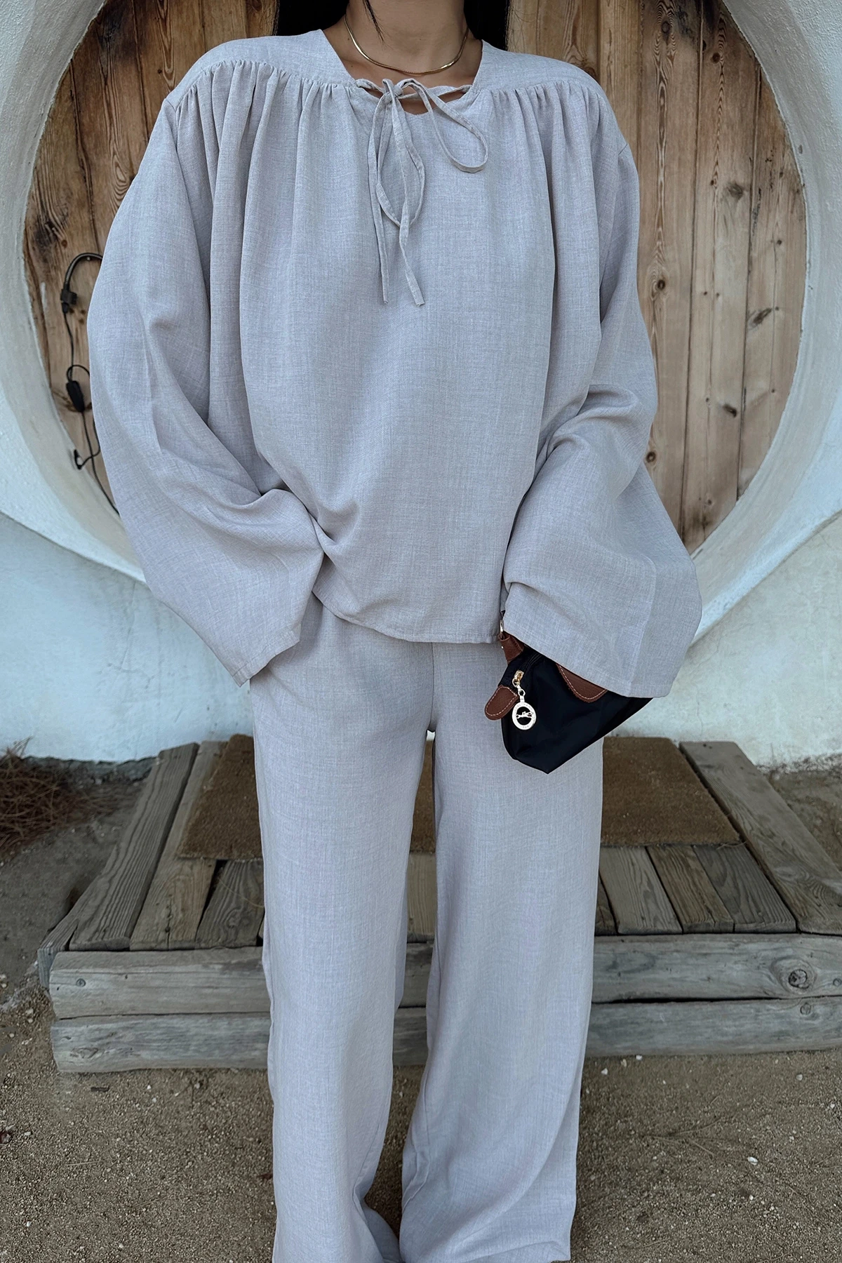 Picture of Mink Long Sleeve Linen Suit