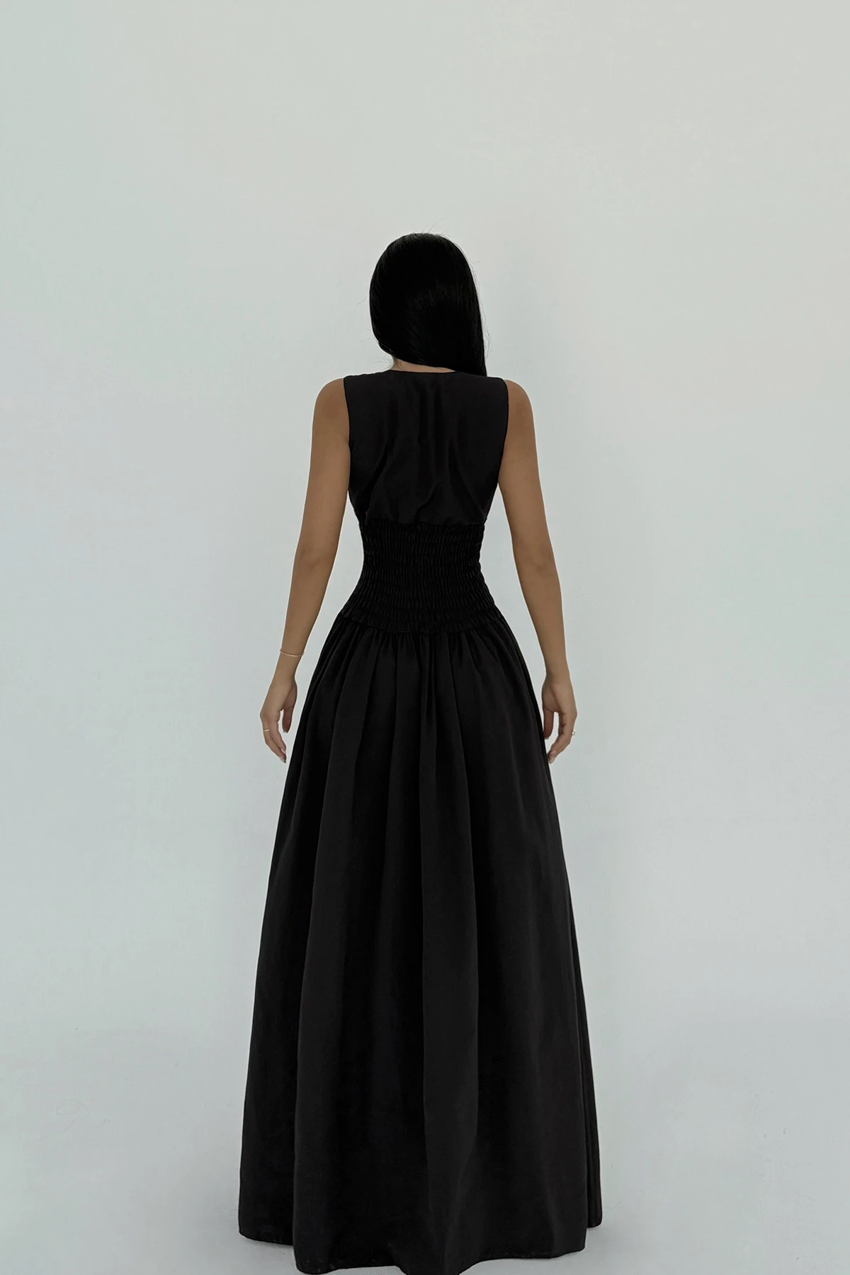 Picture of Black Button Detail Dress