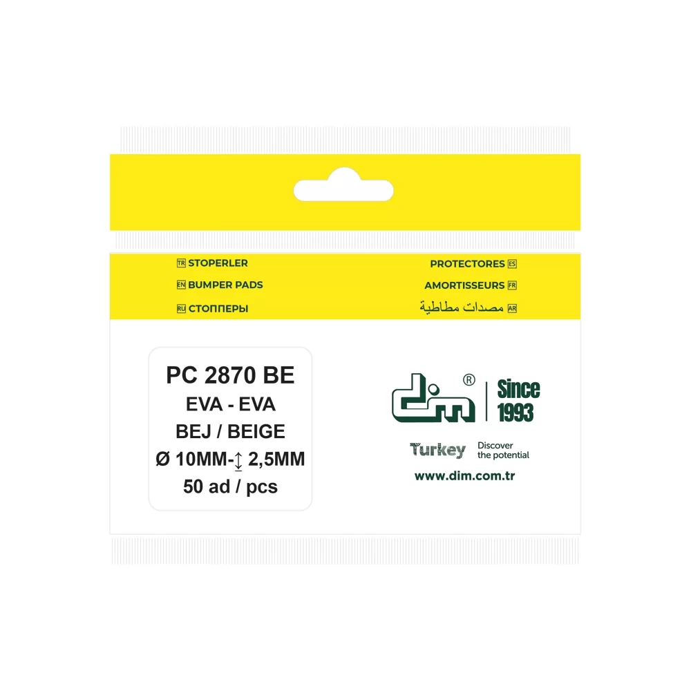 Picture of Dolap Kapağı Çekmece için Yapışkanlı EVA Ses Yalıtım Stoperi - BEJ