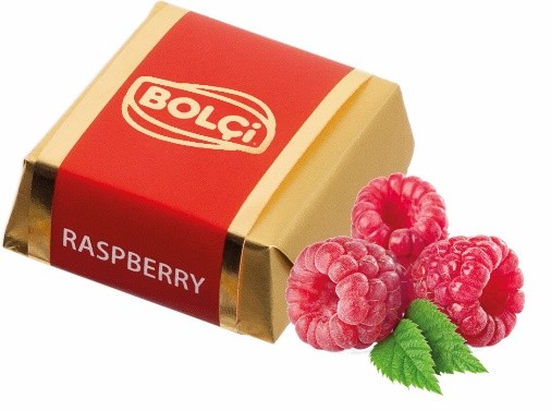 Picture of RASPBERRY FILL.MILK CHOC.EXCLUSIVE CUBE (RED) 2,5Kg