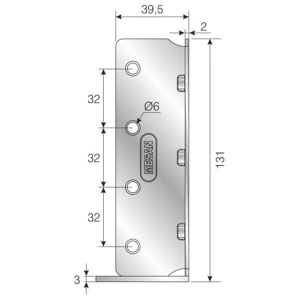 Picture of KÖŞEBENTLİ AYAK SACI 50X50MM