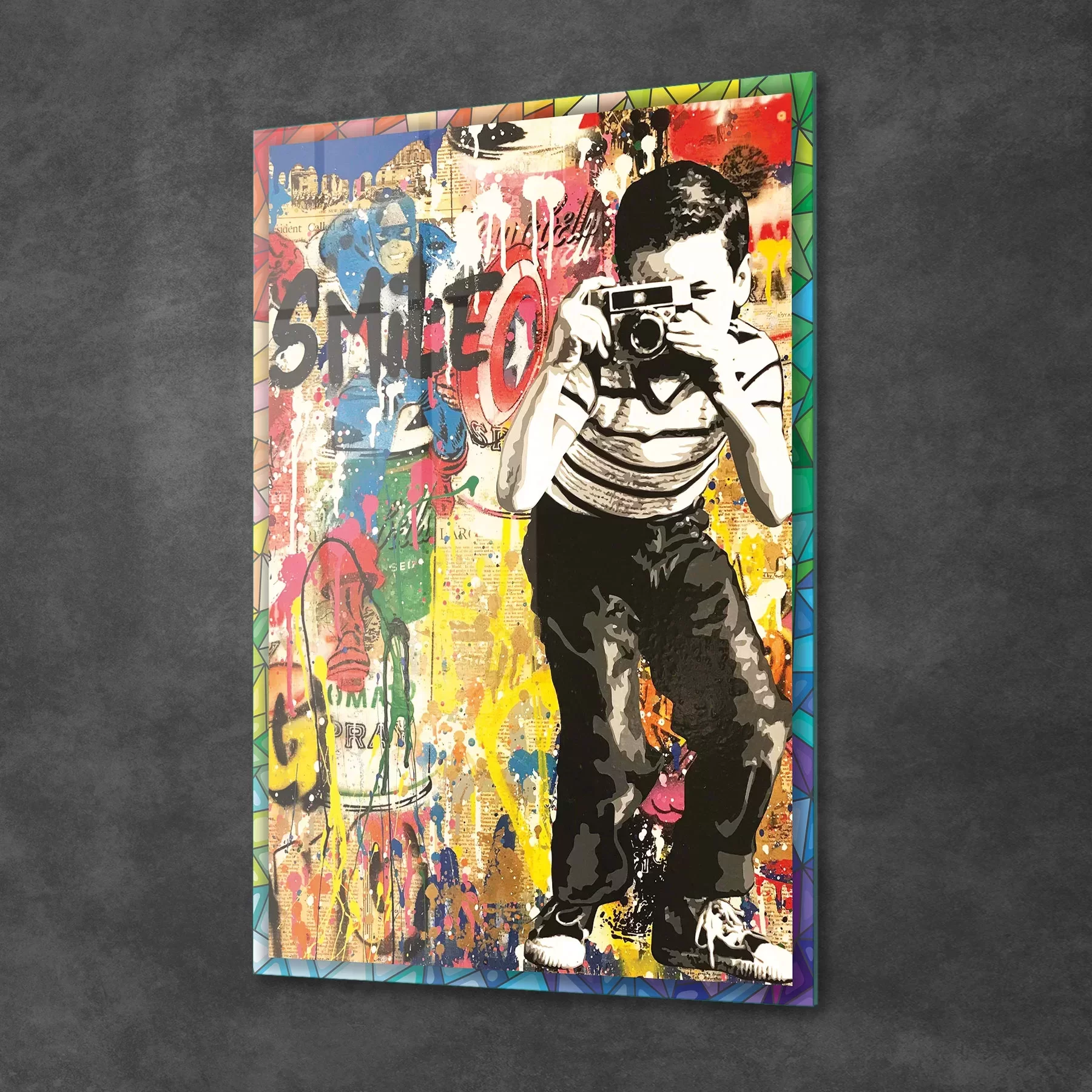 Picture of Decovetro Cam Tablo Pop Art Karma 50x70 cm