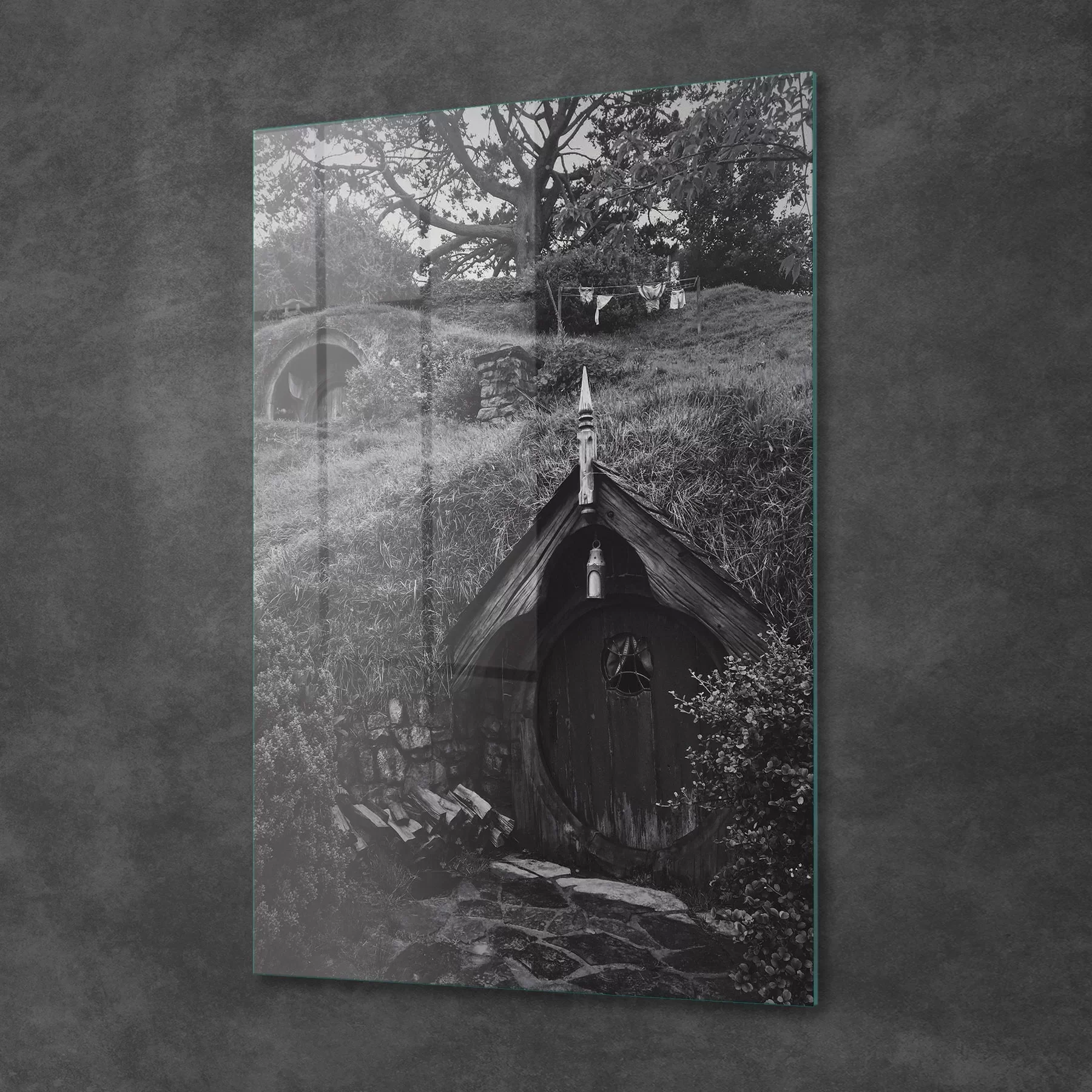 Picture of Decovetro Cam Tablo Yüzüklerin Efendisi Hobbit Evi 70x100 cm