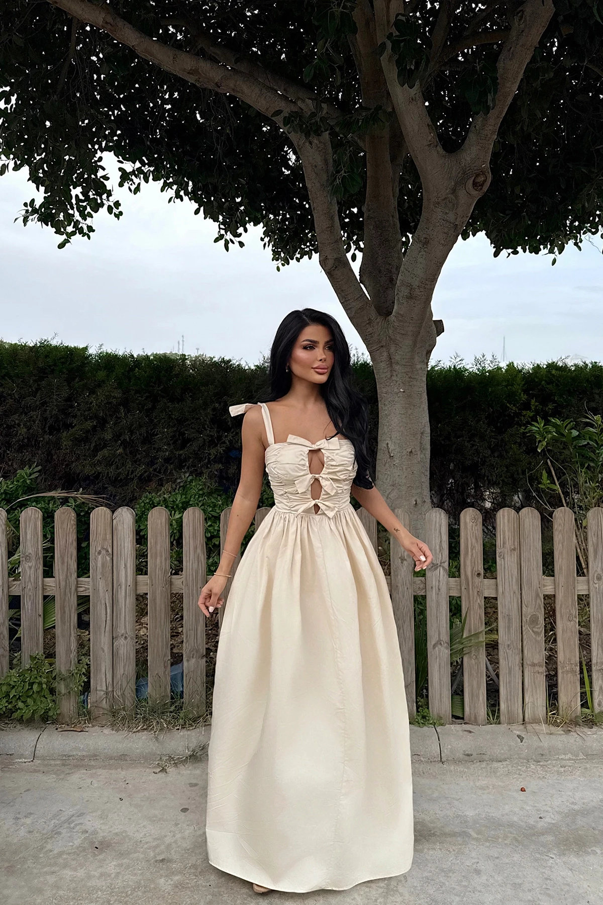 Picture of Cream Mirabelle Long Dress