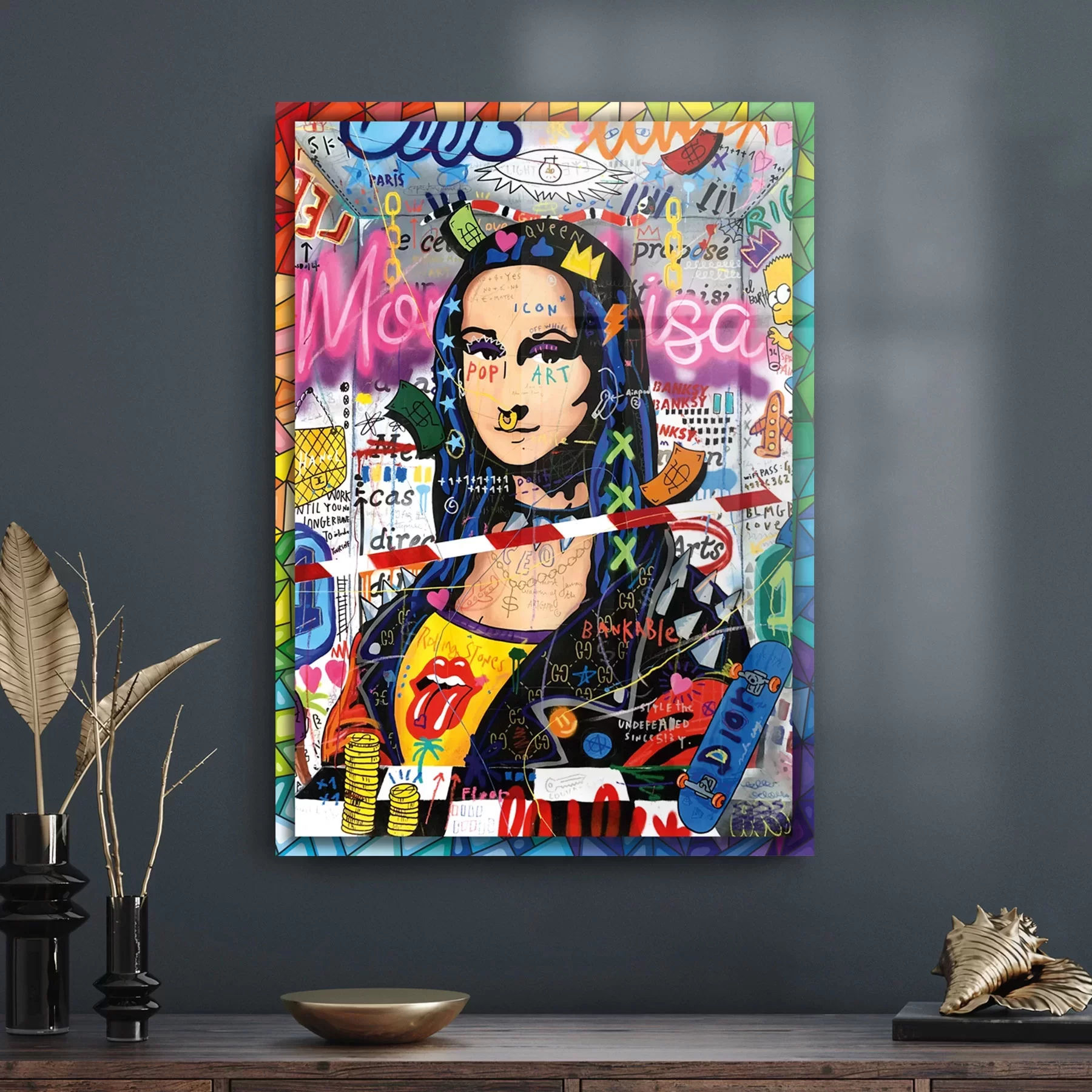Picture of Decovetro Cam Tablo Pop Art Mona Lisa 30x40 cm