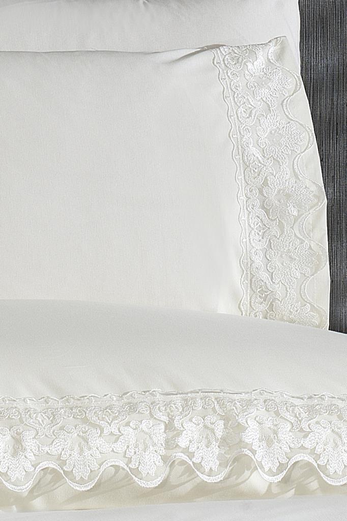 Picture of Fransız Dantelli Neriman Çeyizlik Nevresim Takımı Krem