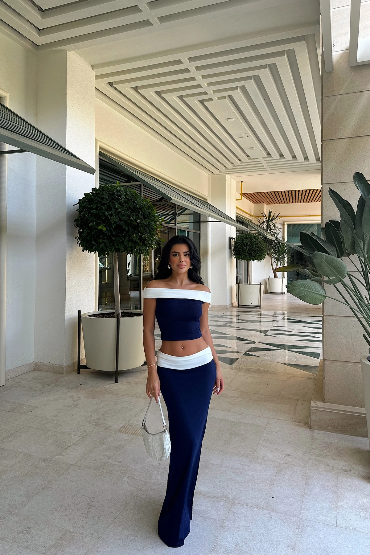 Picture of Navy Blue Nora Two Color Suit