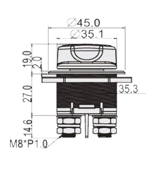 Picture of Akü Elektrik Devre Kesici Şalter DC Anahtar 12V 24V 200A Beyaz