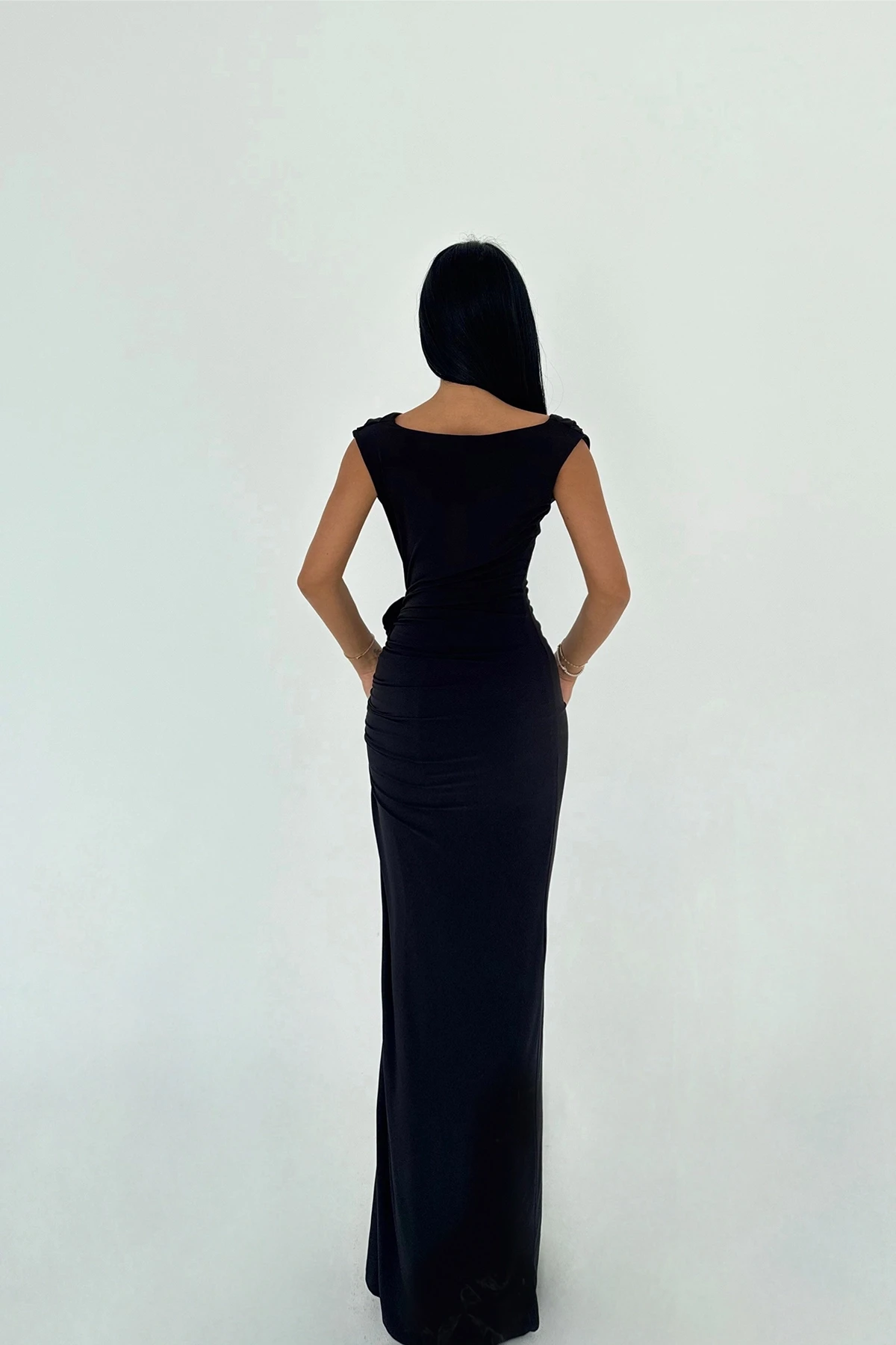 Picture of Black Rose Detail Dress