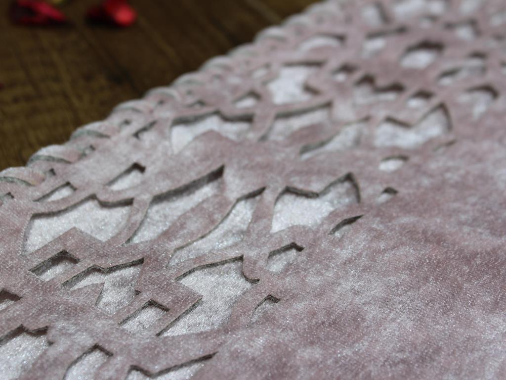 Picture of Çeyiz Diyarı Selçuklu Kadife Çift Kat Runner Pudra