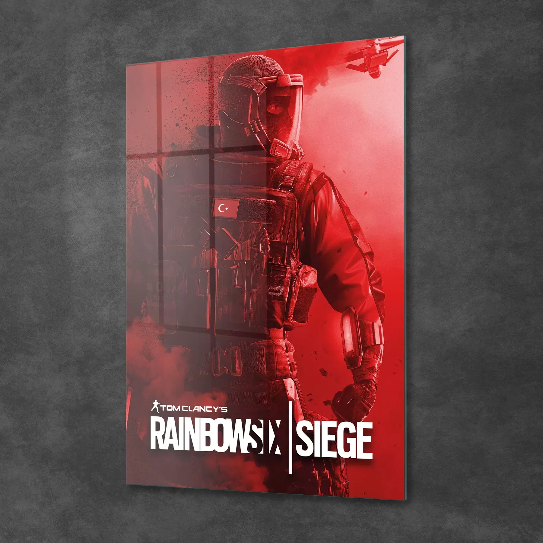 Picture of Decovetro Cam Tablo Kırmızı Rainbowsix Siege 50x70 cm