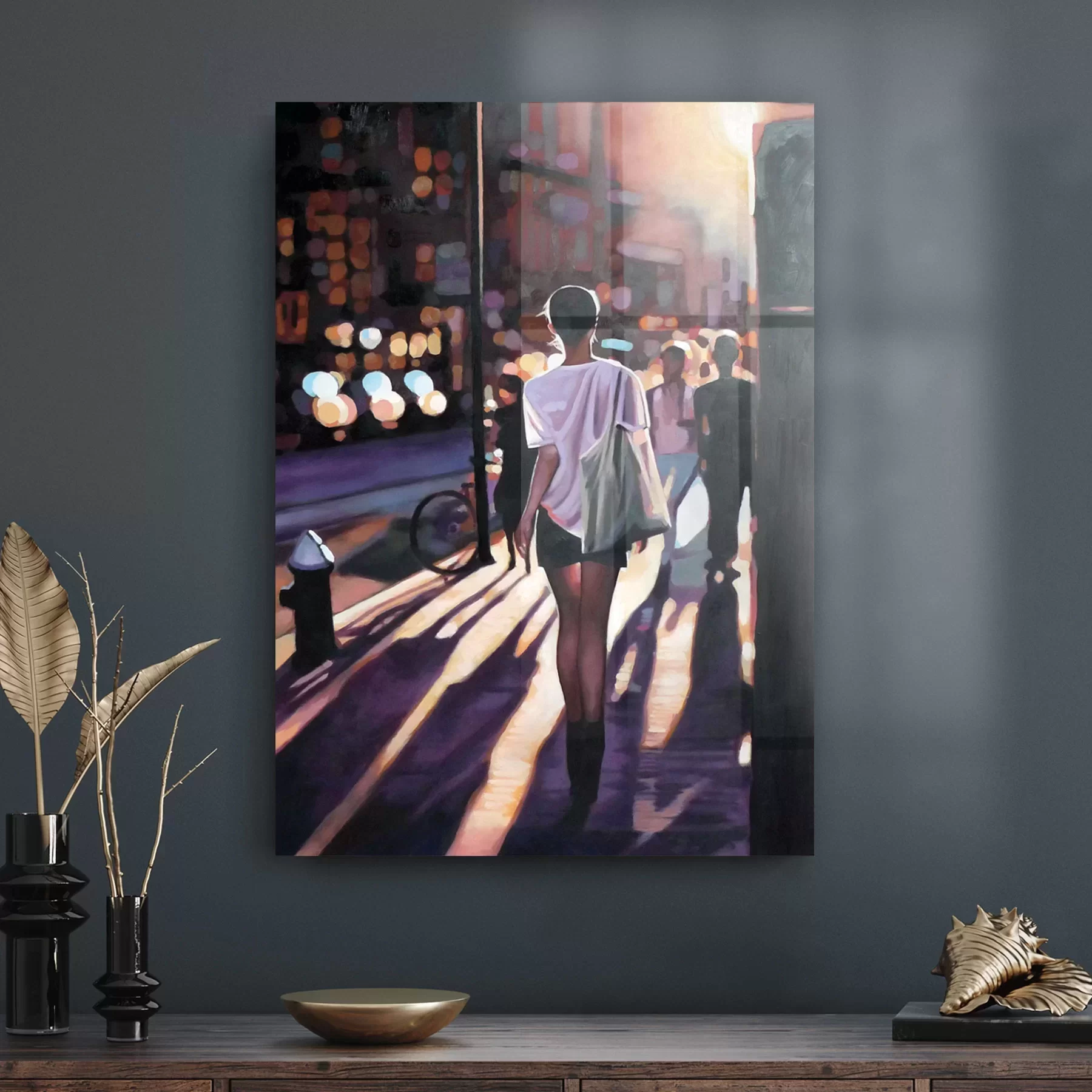 Picture of Decovetro Cam Tablo Yağlı Boya Street Girl 30x40 cm