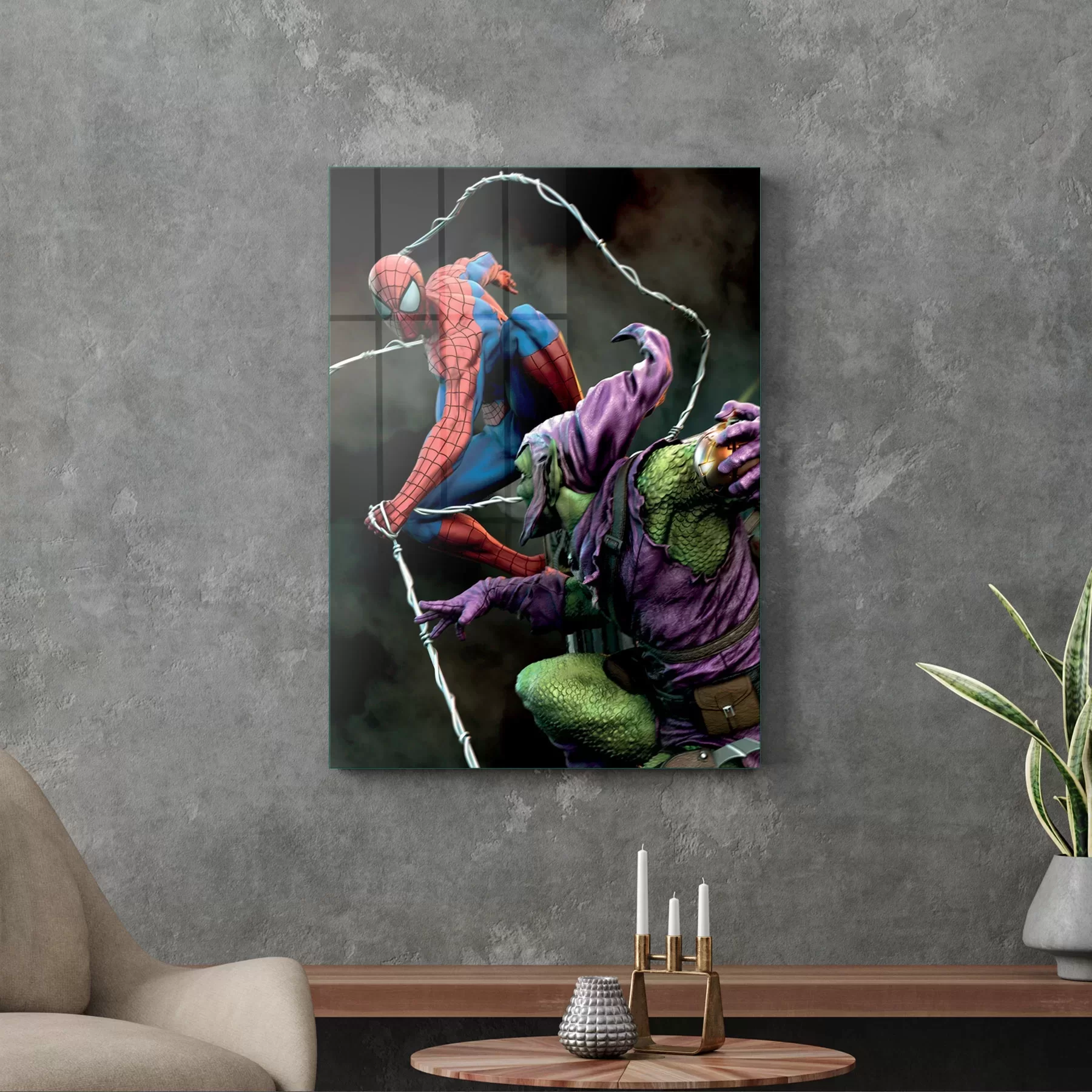 Picture of Decovetro Cam Tablo Spiderman Vs Green Goblin Web 70x100 cm