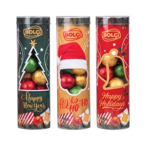 Picture of GIANDUJA FILLED MILK CHOCOLATE CHRISTMAS BALLS 140g