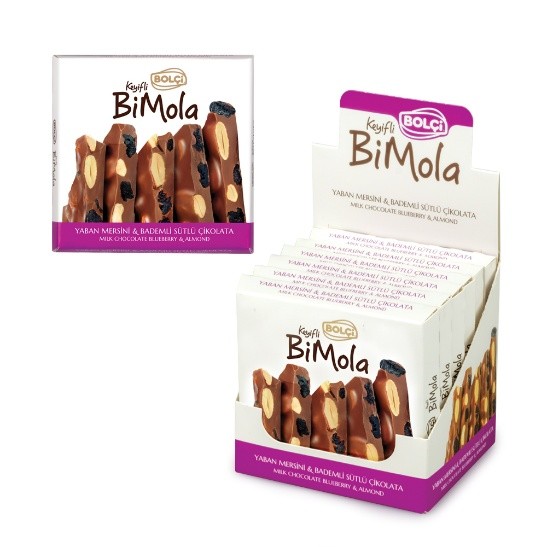 Picture of MILK CHOCOLATE BLUEBERRY AND ALMOND TABLET 70g