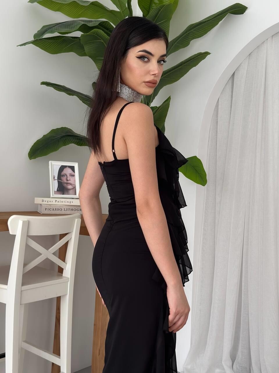 Picture of Ples Yırtmaç Detaylı Elbise