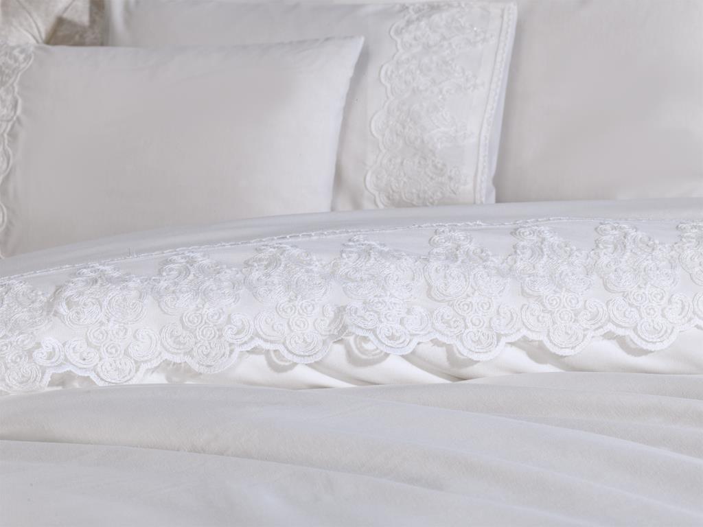 Picture of Fransız Dantelli Legend Çeyizlik Nevresim Takımı Krem