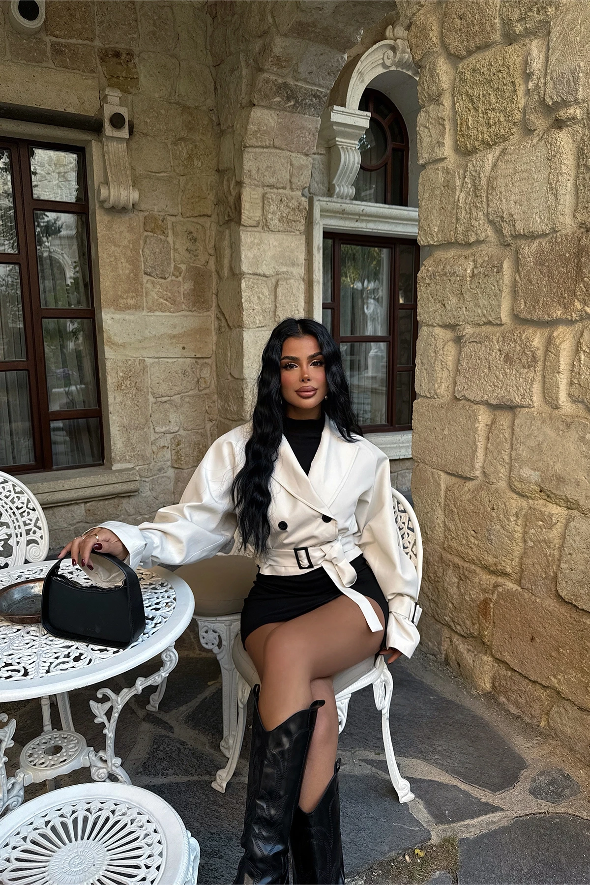 Picture of White Button-Front Jacket