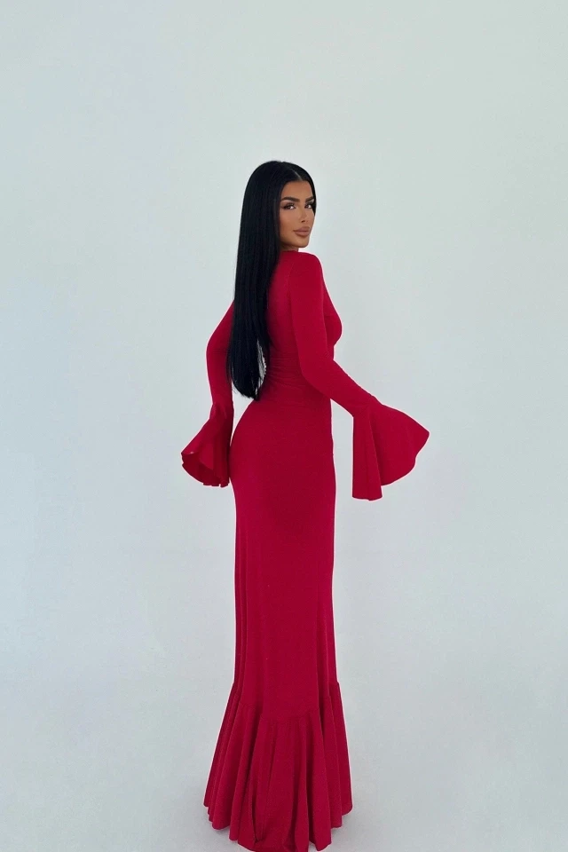 Picture of Red Long Sleeve Dress