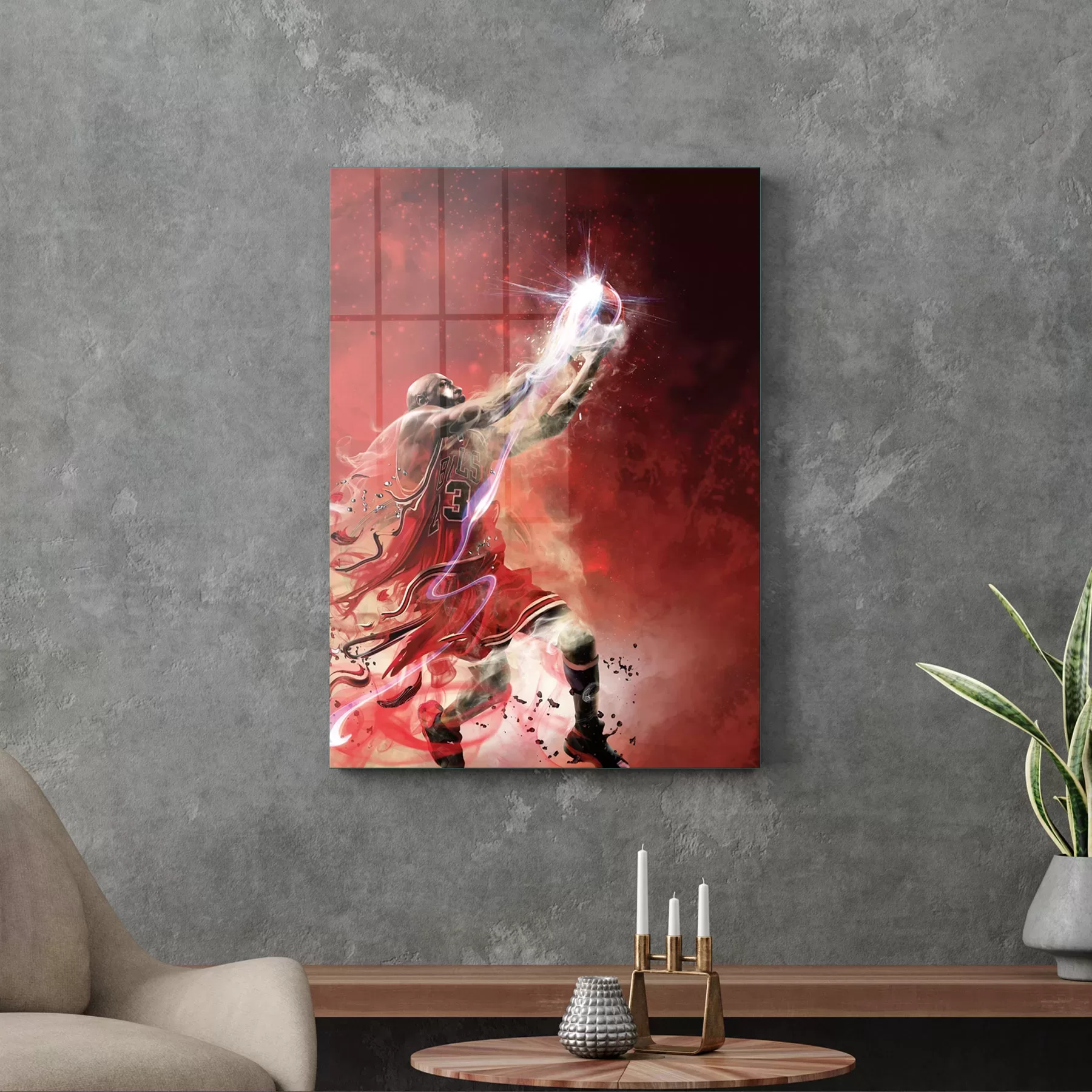 Picture of Decovetro Cam Tablo Flying Michael Jordan 70x100 cm