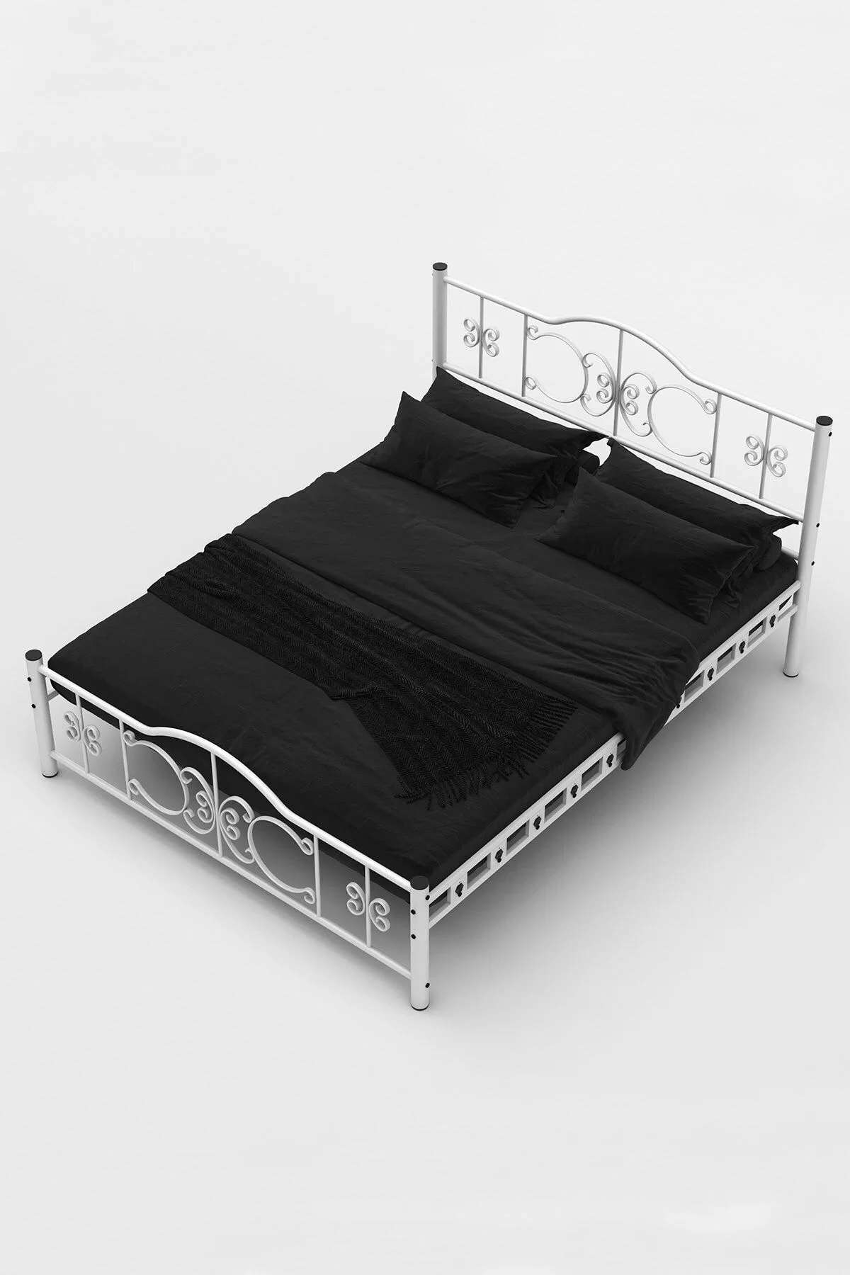 Picture of Pero Çift Kişilik Ferforje Metal Karyola Beyaz