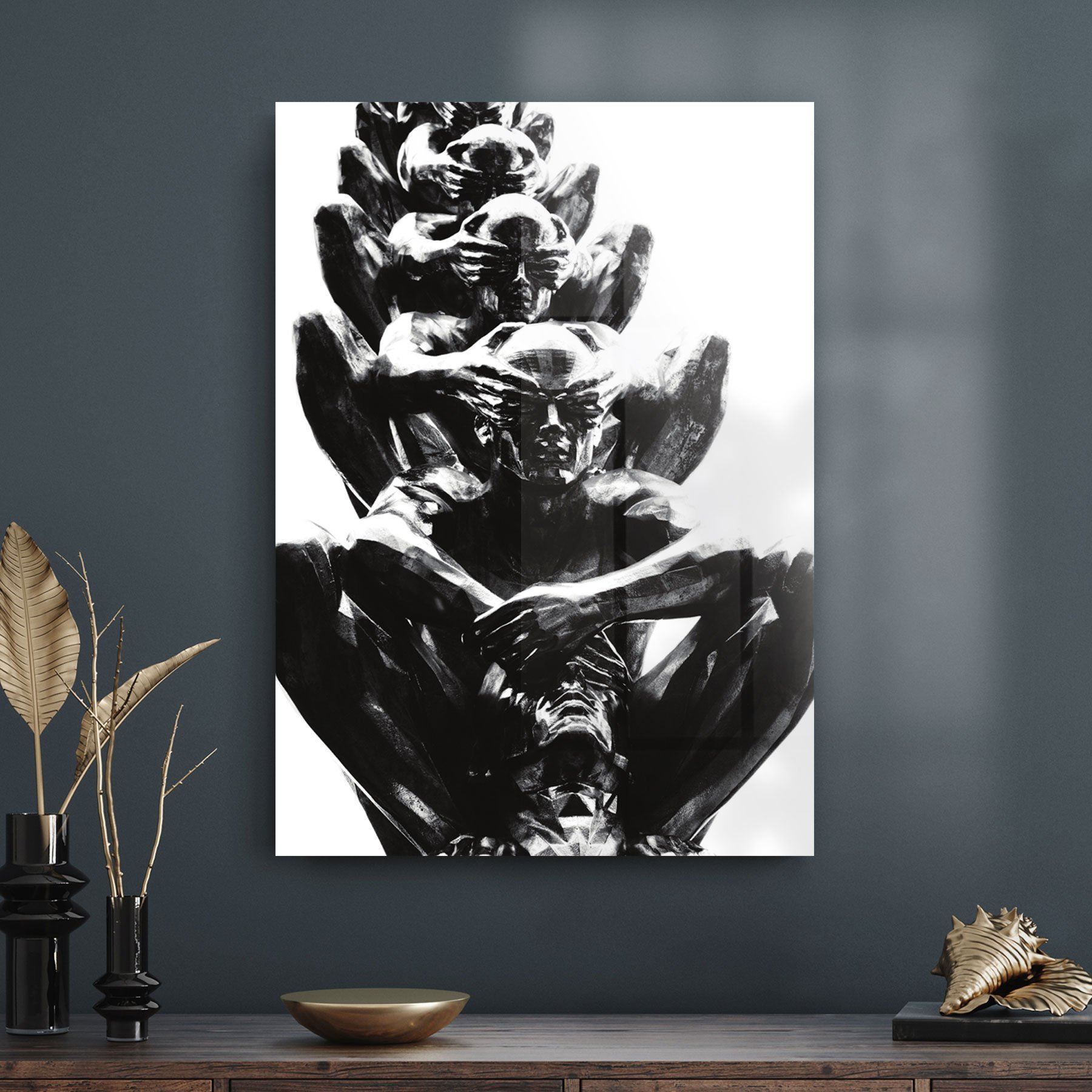 Picture of Decovetro Cam Tablo Soyut Desenli 30x40 cm