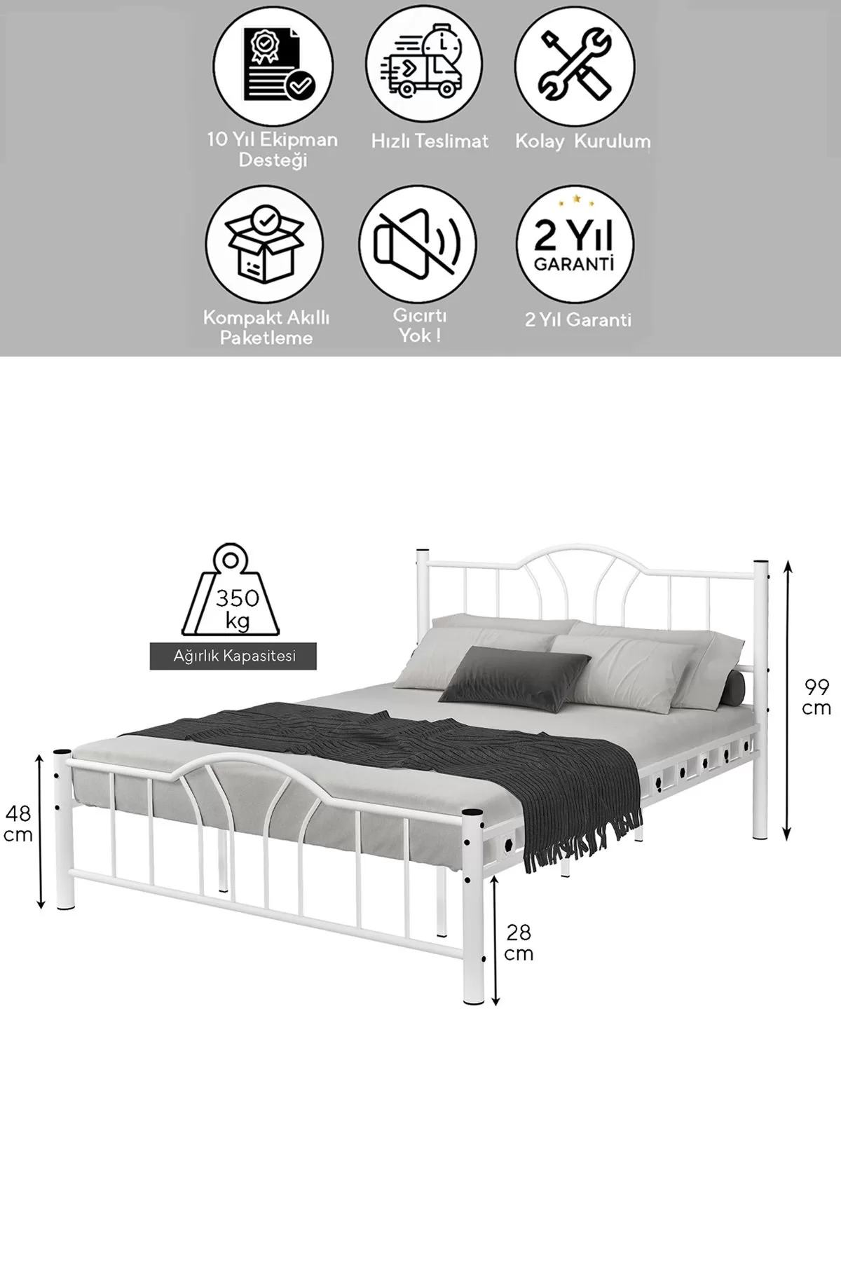 Picture of Orkide Çift Kişilik Ferforje Metal Karyola Bordo