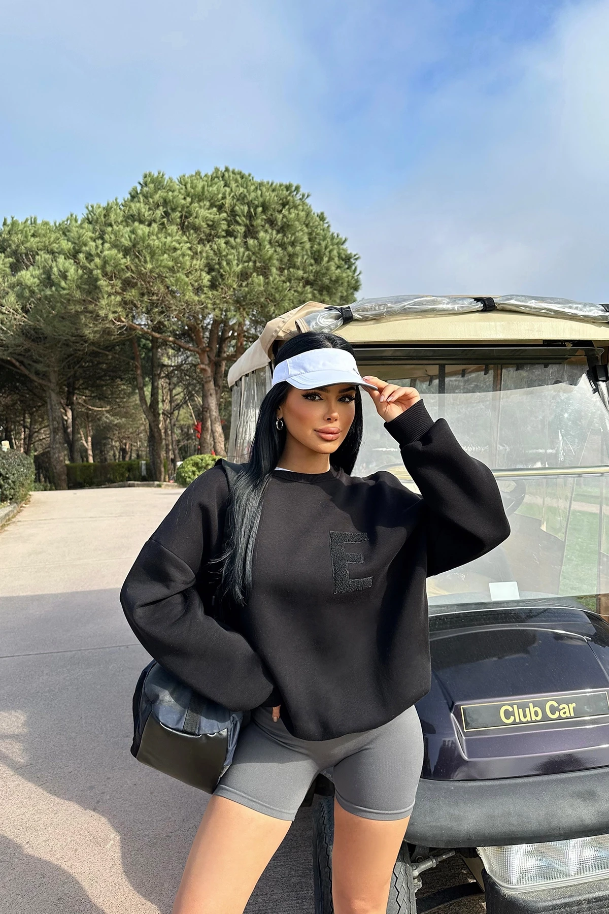 Picture of Black E Embroidered Sweat