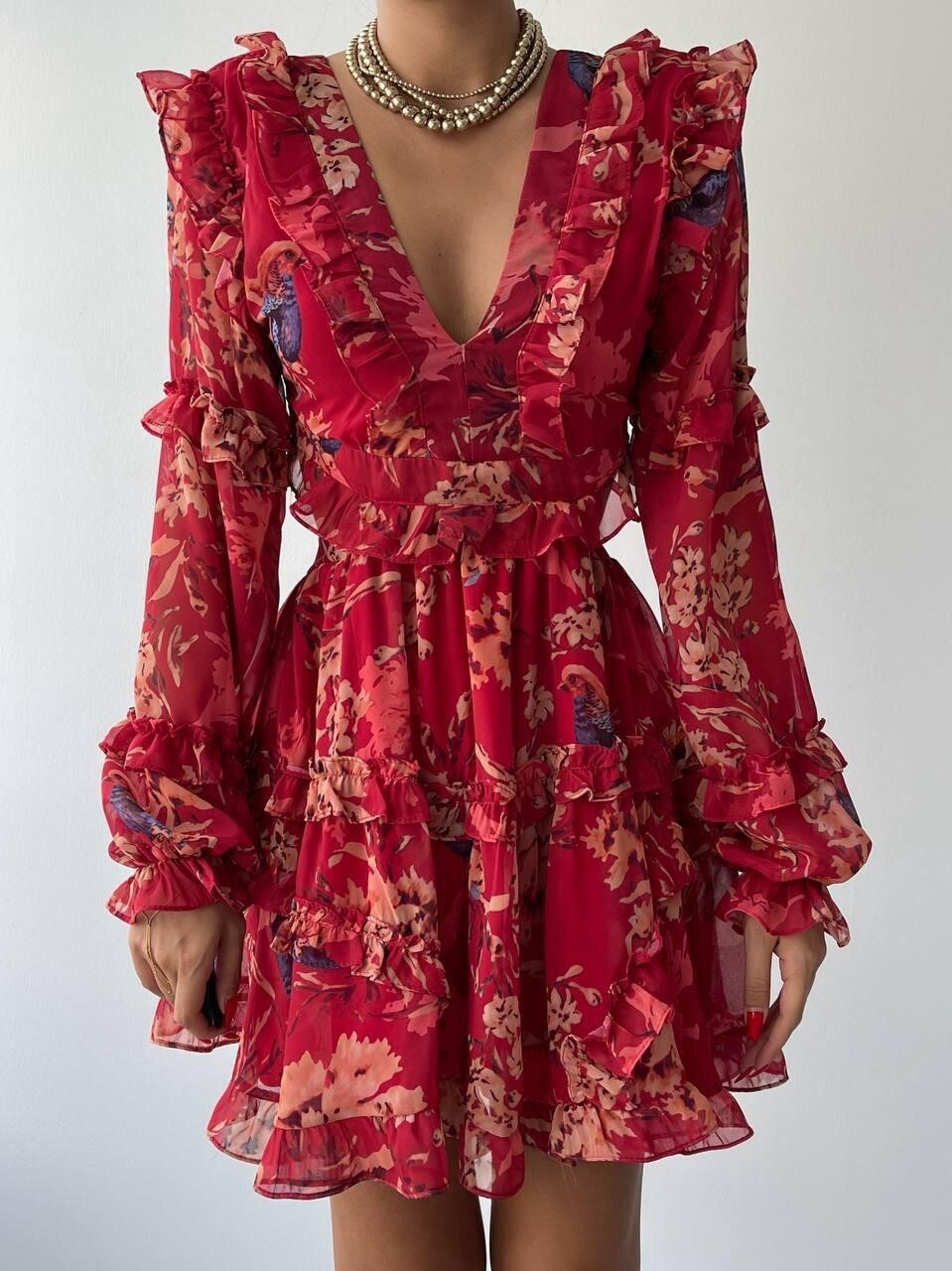 Picture of Avellino Sırt Dekolteli Elbise