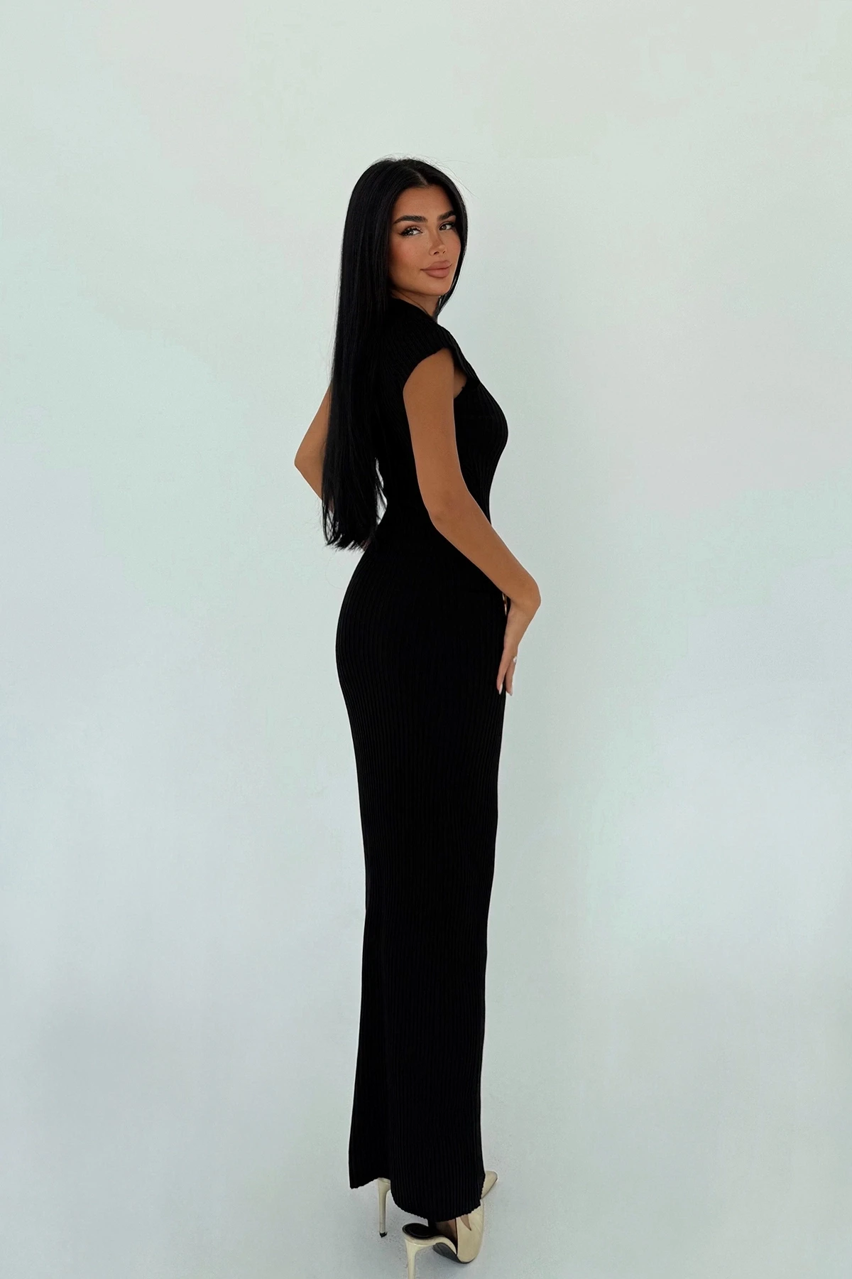 Picture of Black Knit Long Dress