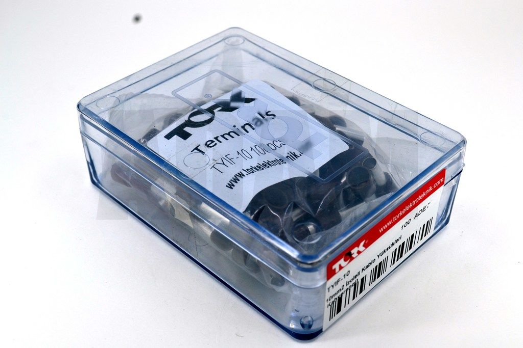 Picture of 100 Adet 10mm² Kablo Yüksüğü Bakır Kahverengi Yüksük MT-AKUY10