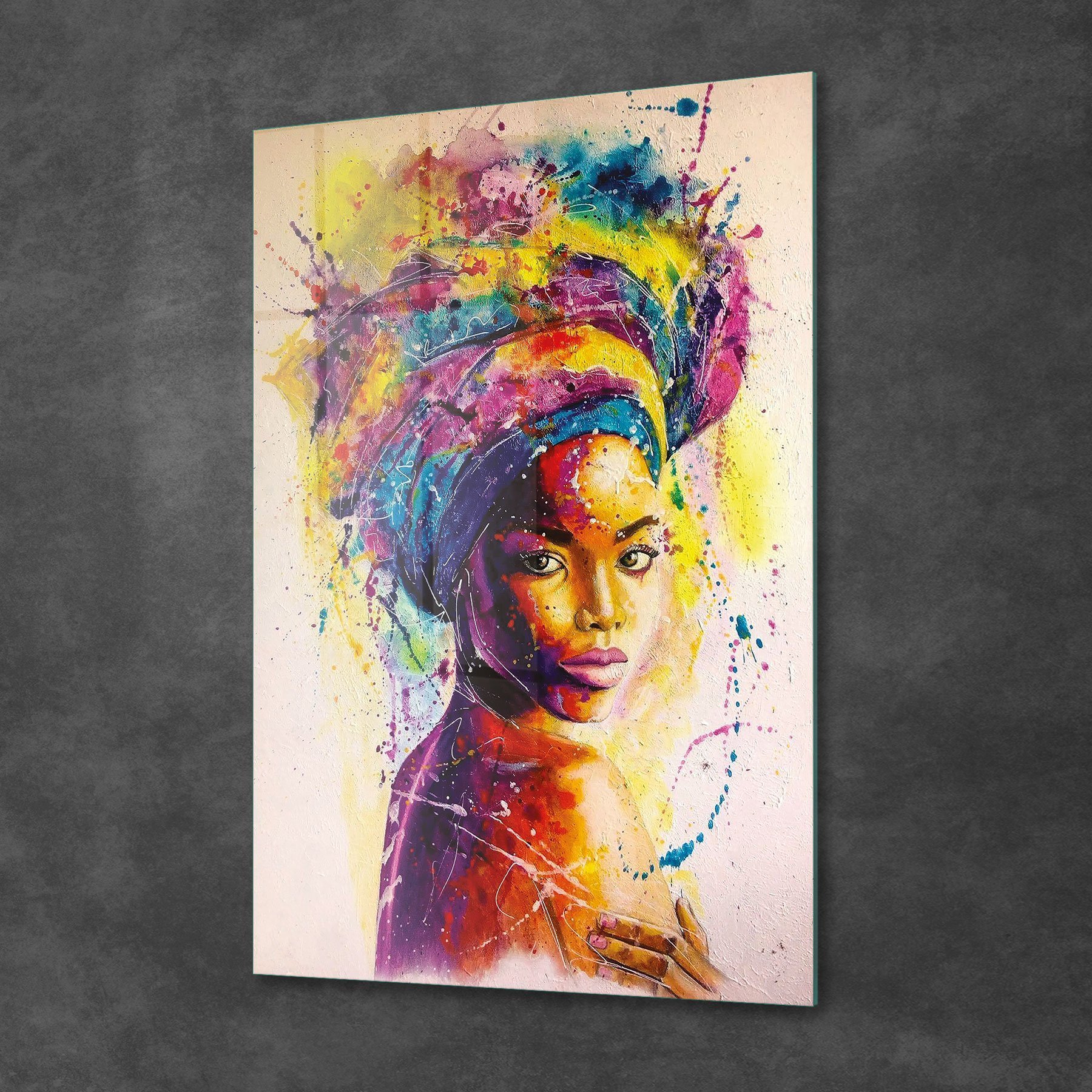 Picture of Decovetro Afrikalı Kadın Portresi Cam Tablo 50x70 cm