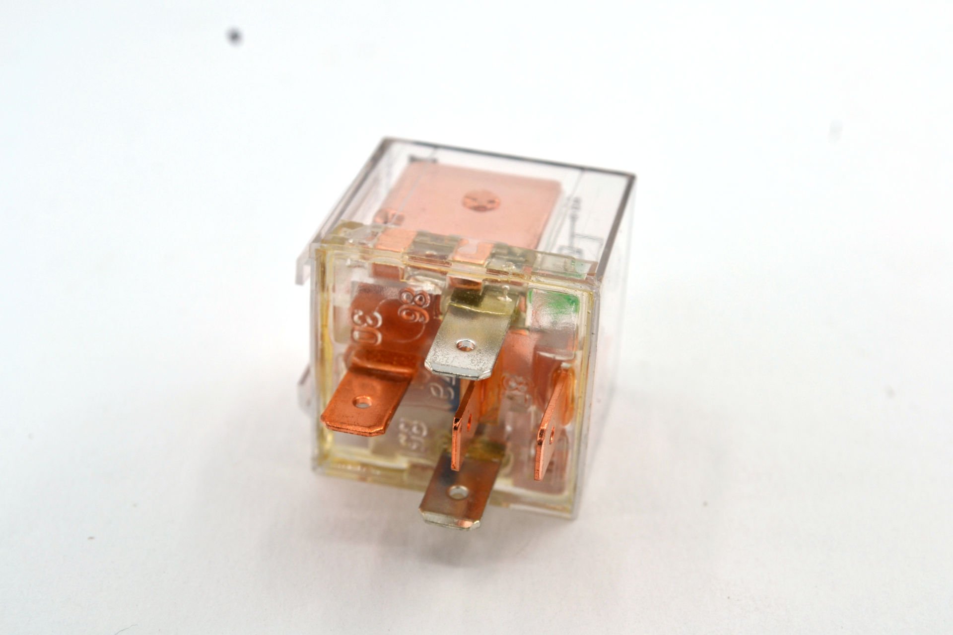 Picture of Şeffaf Mini Röle 5 Fişli Ledli 80A 12V Çift Kontak Yüksek Amperli 6,3 Fişli