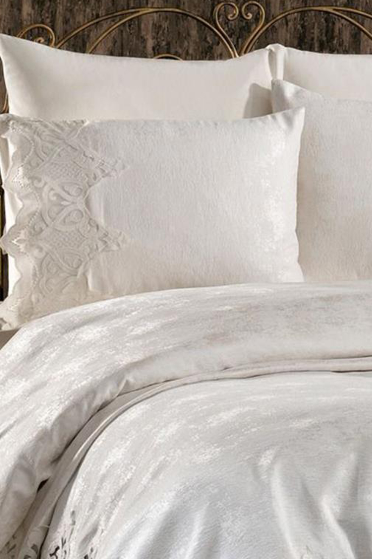 Picture of Çeyiz Diyarı Stella Çift Kişilik Pike Takımı Krem