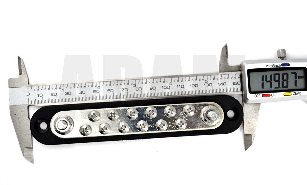 Picture of Kapaklı Şase Terminali 150A 12 Vidalı 2XM6 Kutuplu MT-ST150AK