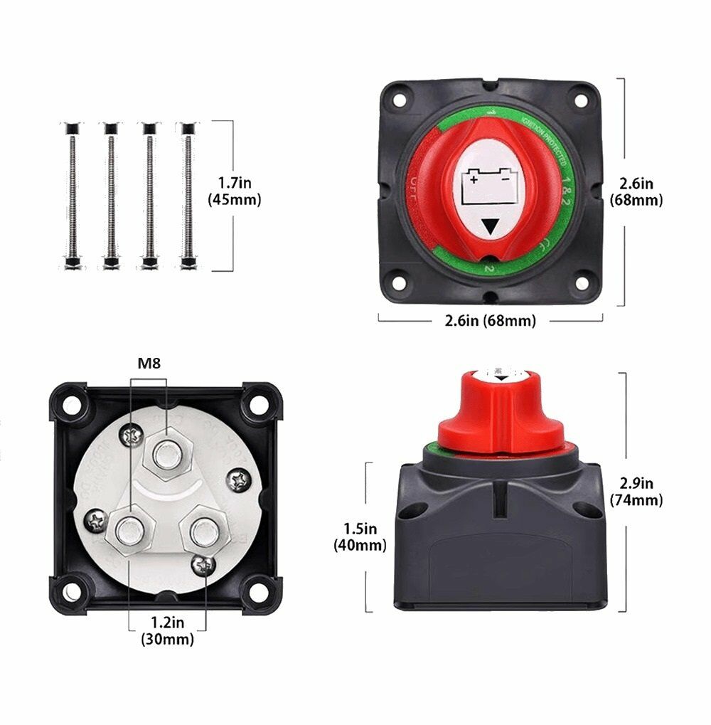 Picture of Devre Kesici Both Şalter Çift Akü Bağlantılı 12V 24V 48V 200A