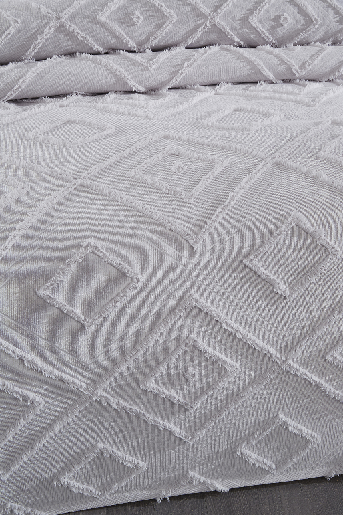 Picture of Çeyiz Diyarı Samira 2 Parça Tek Kişilik Pike Takımı Gri