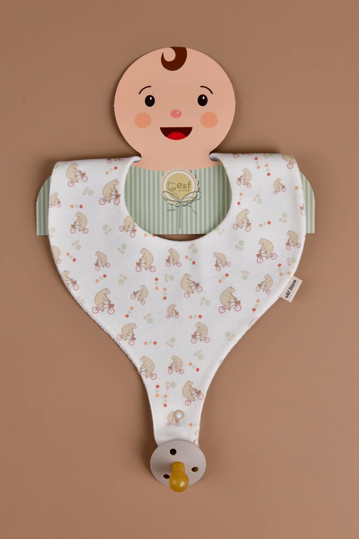 Picture of 4'lü Sıvı Geçirmez Mama Önlüğü Seti - Ayıcık/Fil