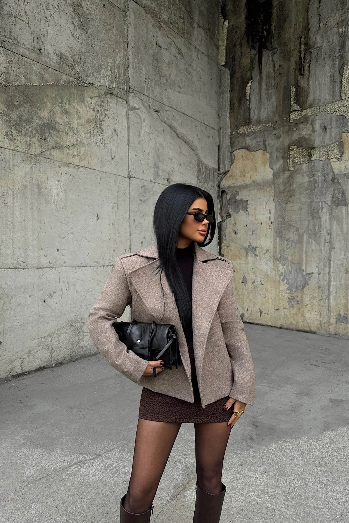 Picture of Brown Double Breasted Jacket