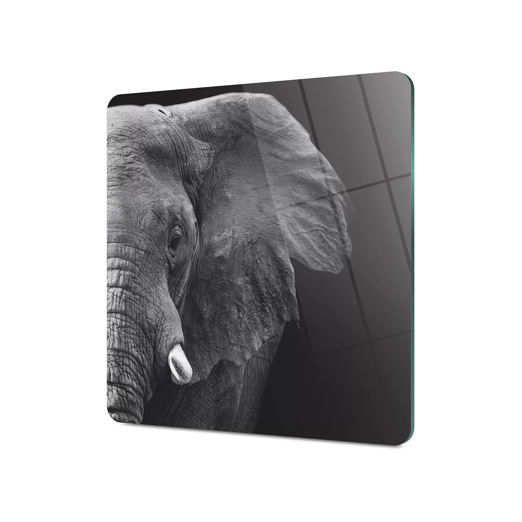 Picture of Decovetro Cam Kesme Tahtası ve Sunumluk Kare Fil Desenli 30x30 Cm