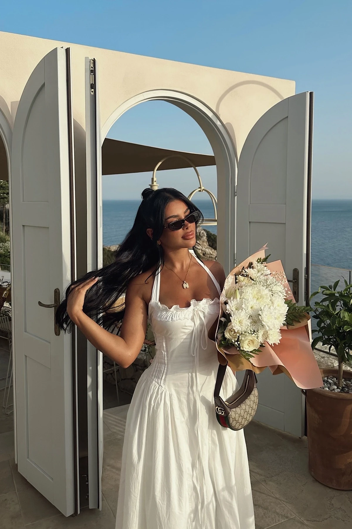 Picture of White Corfu Midi Dress