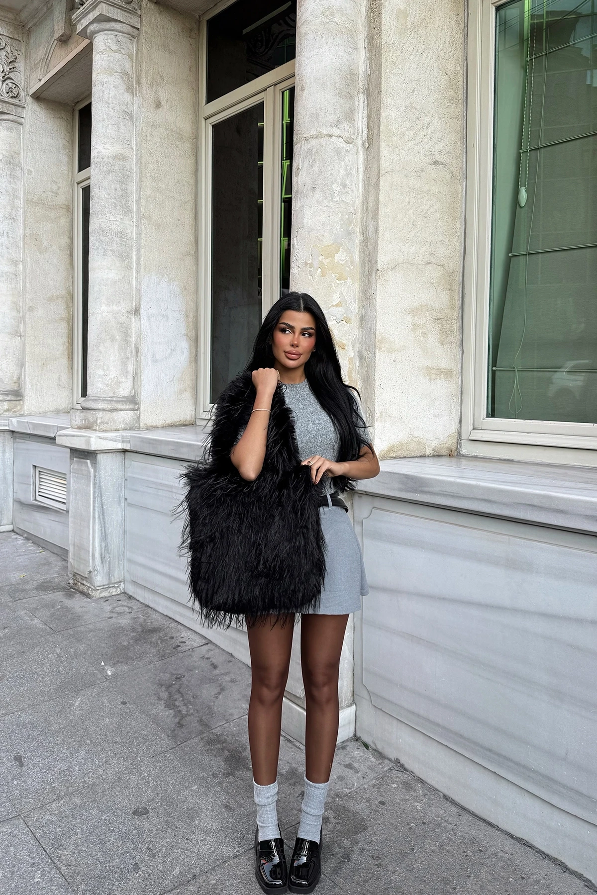 Picture of Black Plush Bag