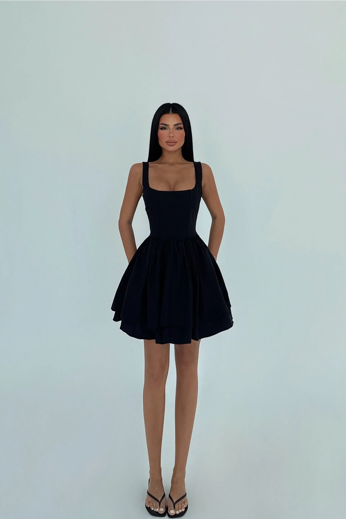 Picture of Black Suspender Dress