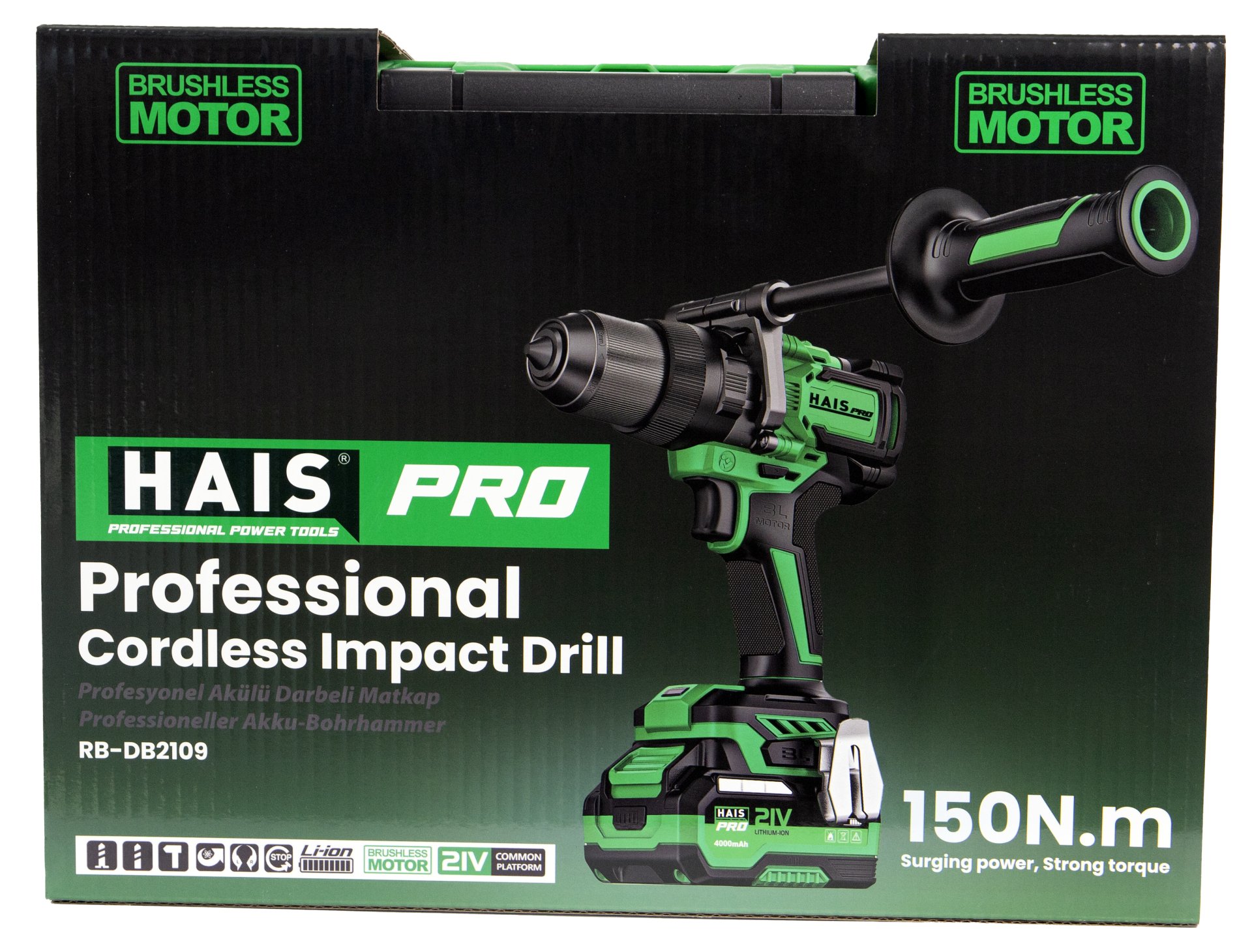 Picture of HAISPRO Profesyonel Darbeli Matkap 21 V 4.0 Ah Çift Akülü