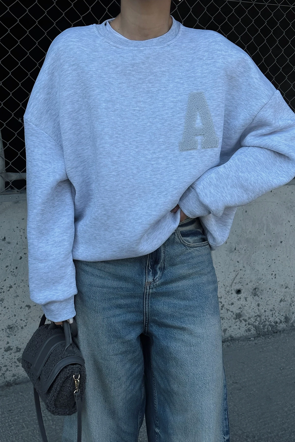 Picture of Gray A Embroidered Sweat