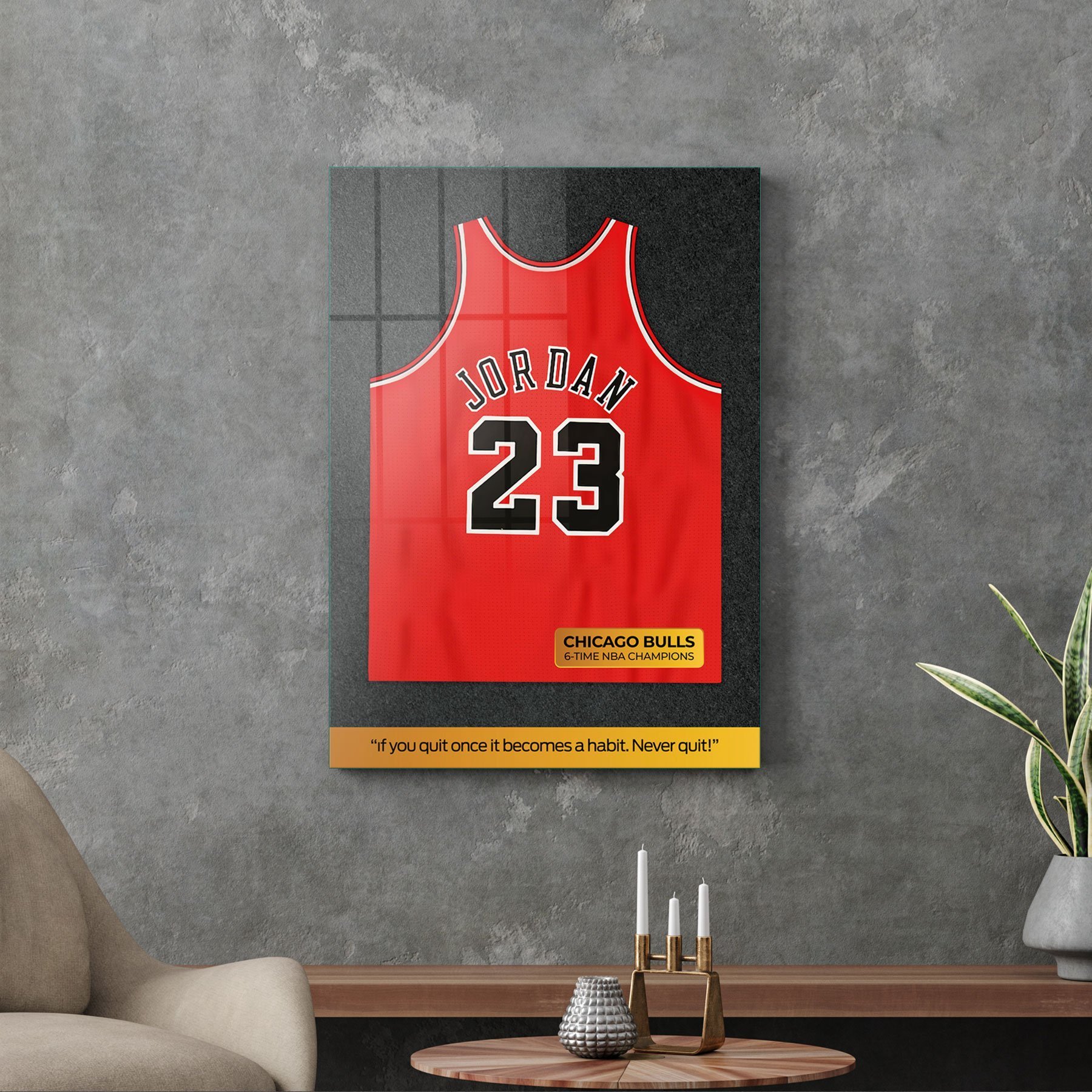 Picture of Decovetro Cam Tablo Michael Jordan Forma 50x70 cm