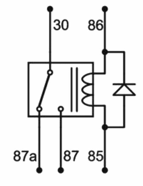 Picture of 12V 80/60A Diyotlu Güç Rölesi 5 Fişli NO 80A / NC 60A