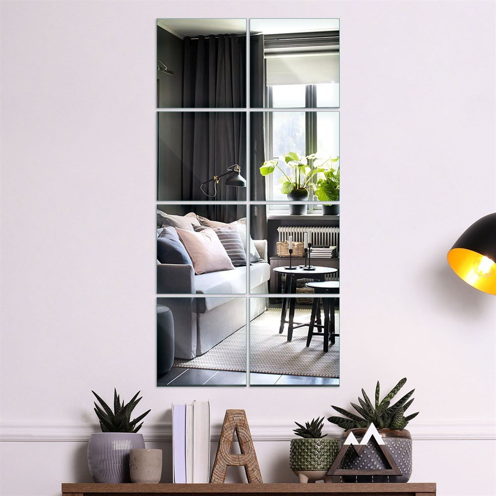 Picture of Decovetro Ayna 4 Parça Kare Dekoratif Duvar Aynası 30 x 30 Cm